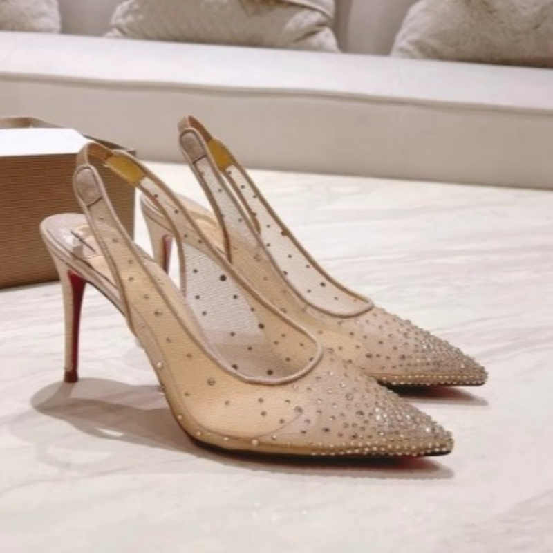 Casual Sandal Leather - Sepatu Hak Tinggi Wanita Model Stiletto