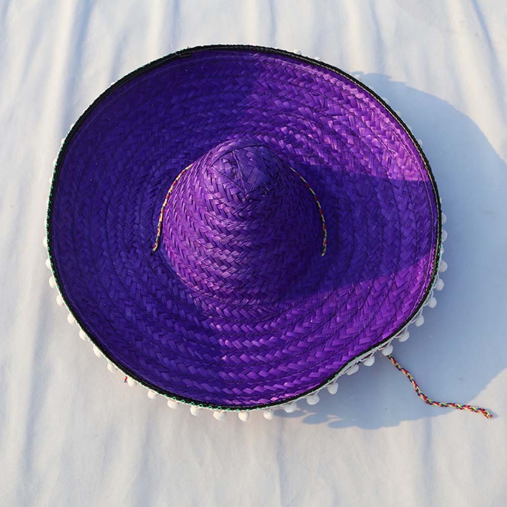 Bucket Hat Straw - Topi Pesta Meksiko Lebar Model Panama