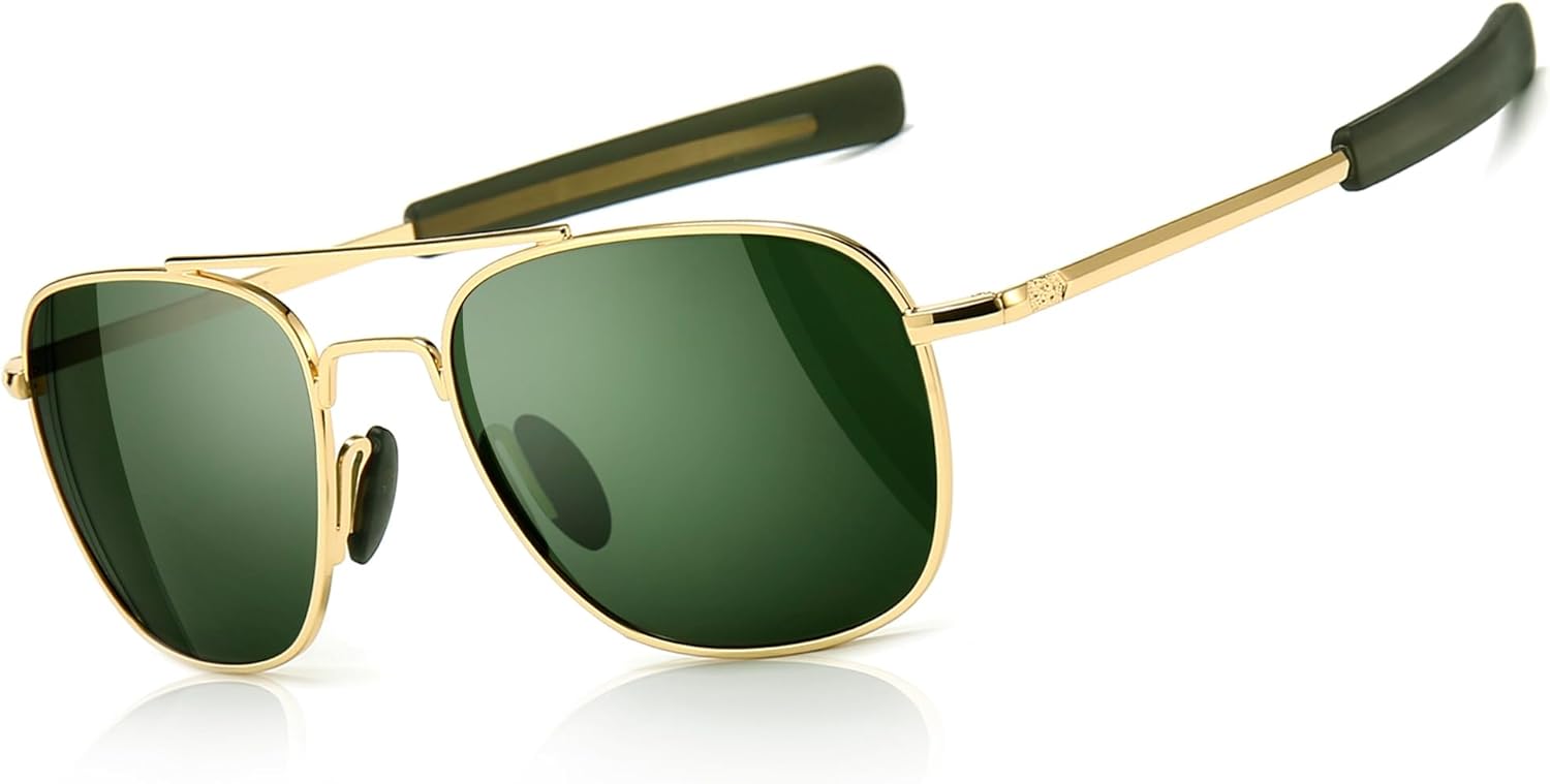 Sunglasses Aviator Polarized - Kacamata Aviator Polarisasi Gaya Militer Pria