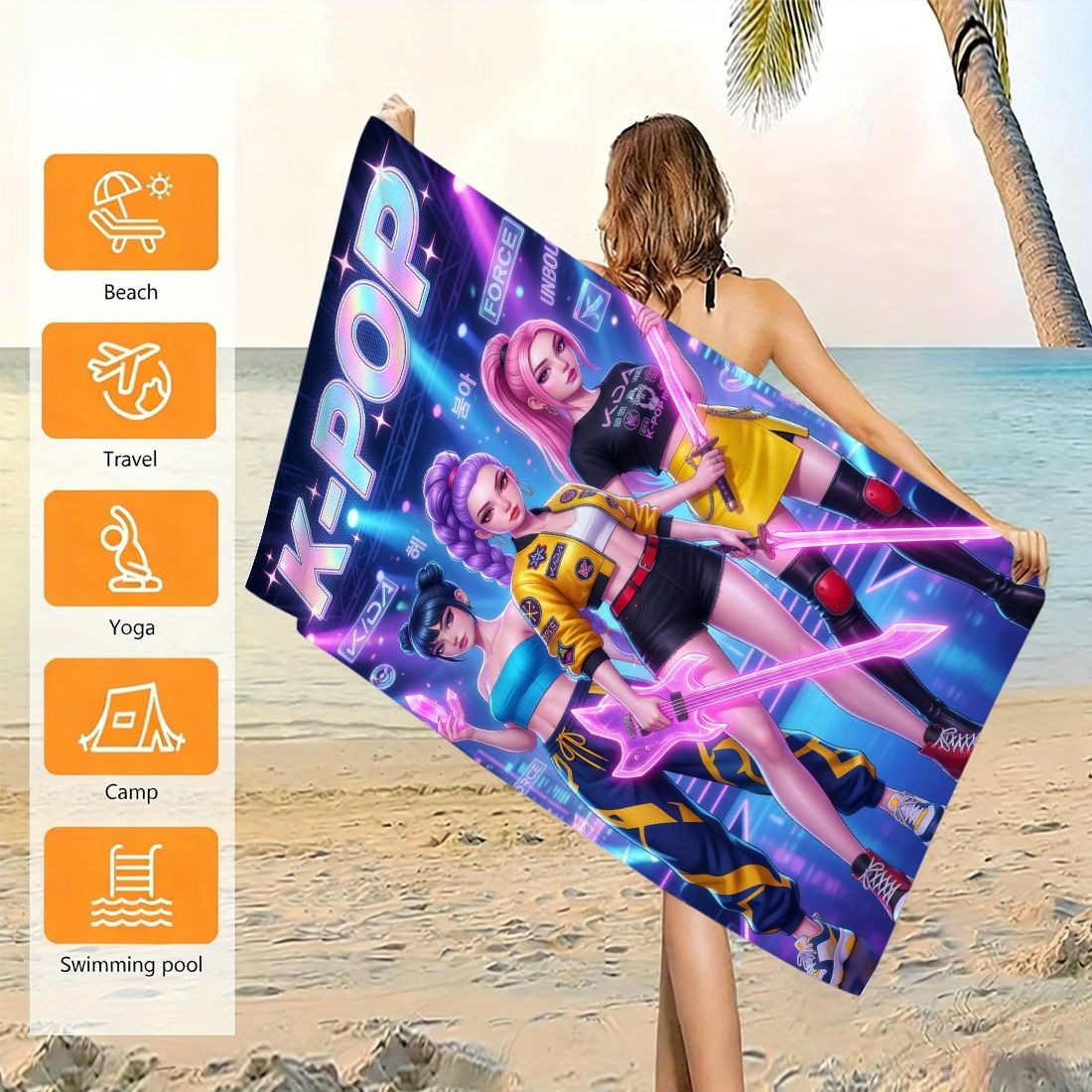 Beach Towel Large - Handuk Pantai Ukuran Besar Motif Idola