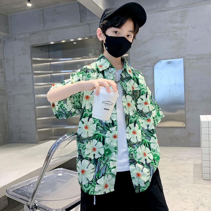 Resort Shirt Floral - Setelan Kemeja Bunga Anak Laki-laki Musim