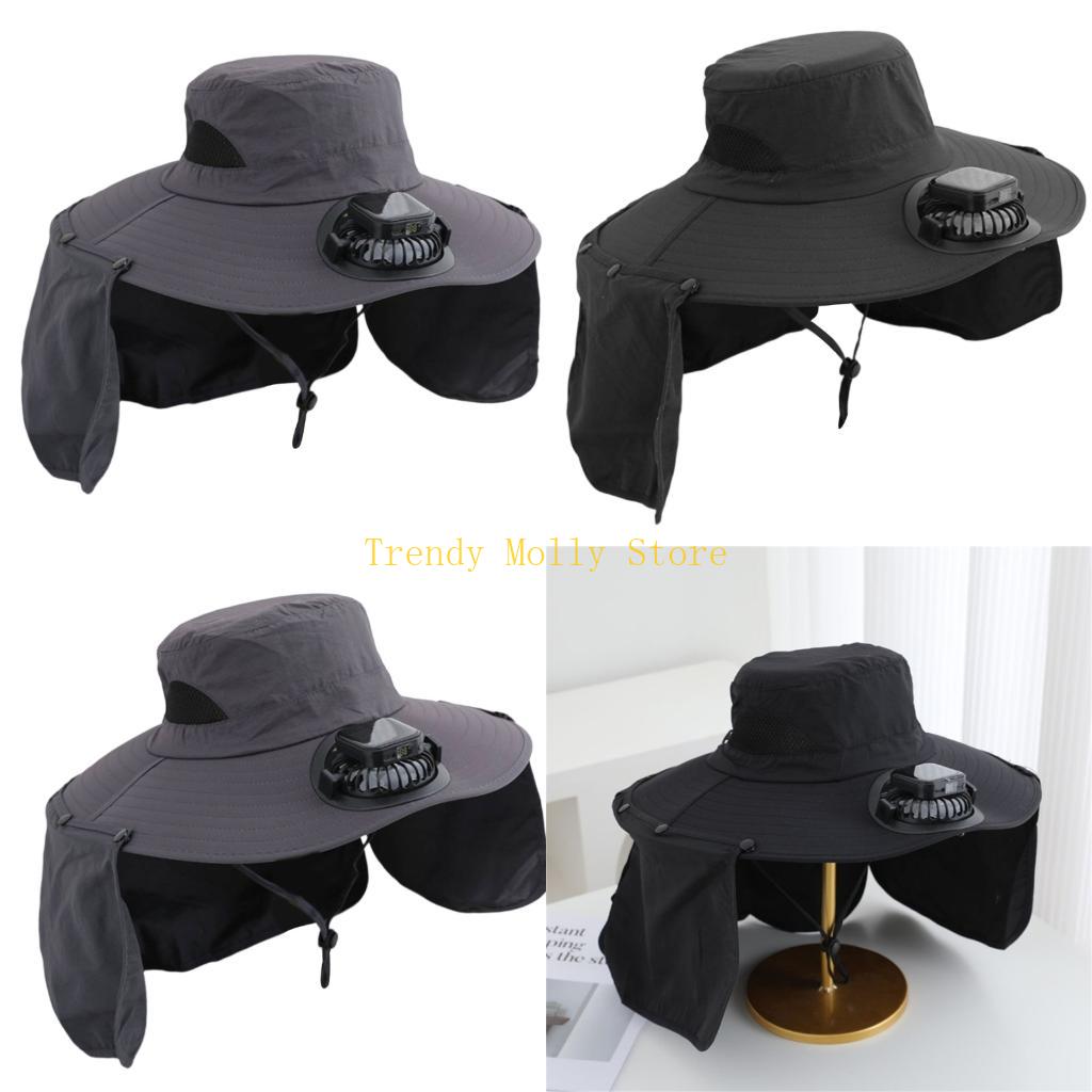 Packable Hat Nylon - N5KB Topi Kipas Pendingin Otomatis Dengan