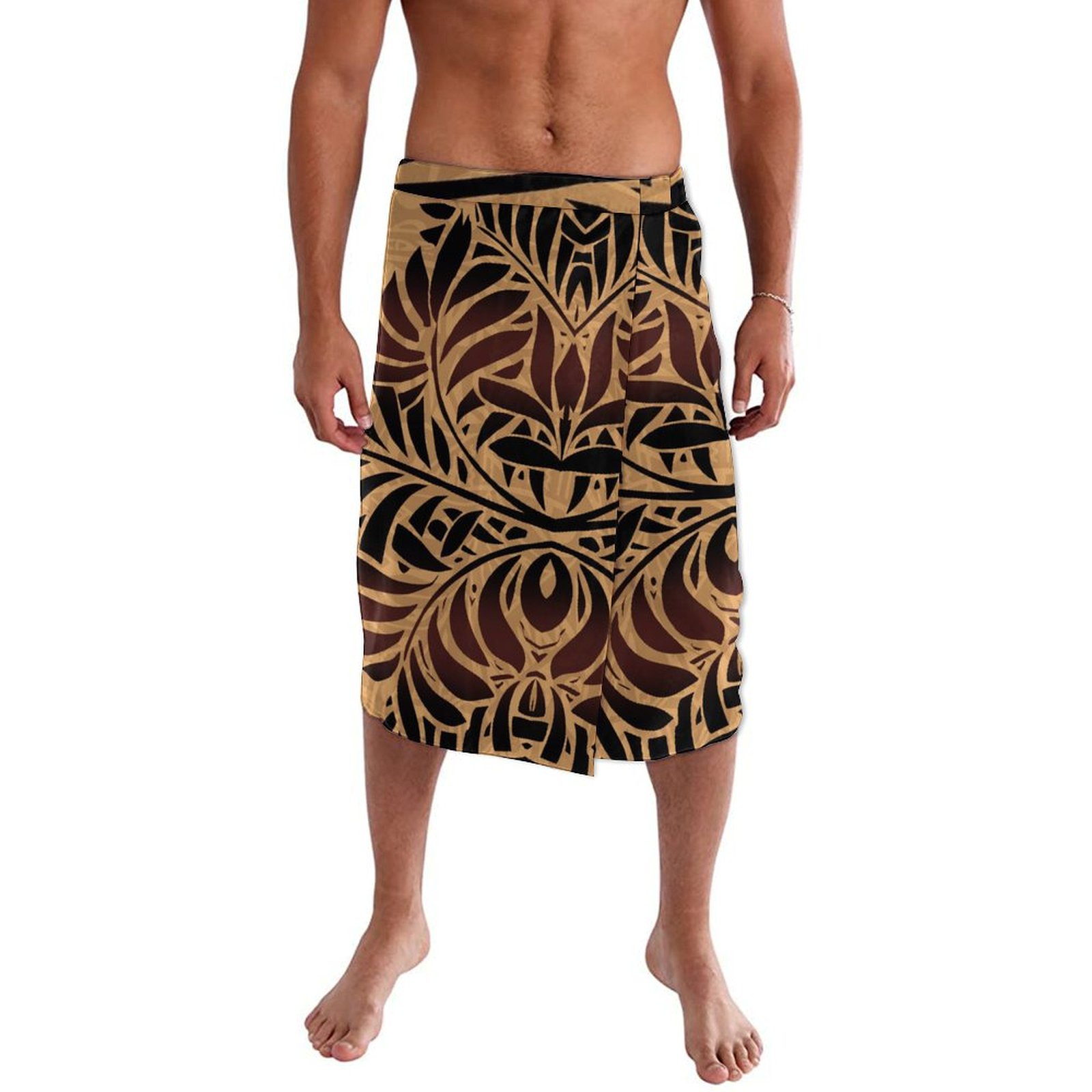 Sarong Men Wrap - Gaun lilit pantai pria Hawaii, celemek