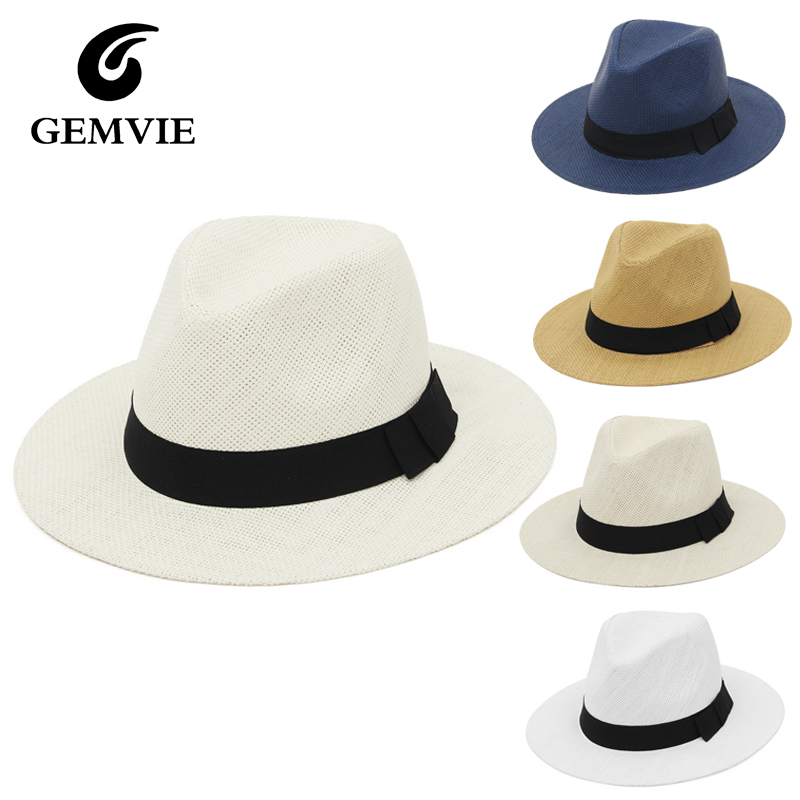 Bucket Hat Straw - Topi Jerami Panama Musim Panas untuk