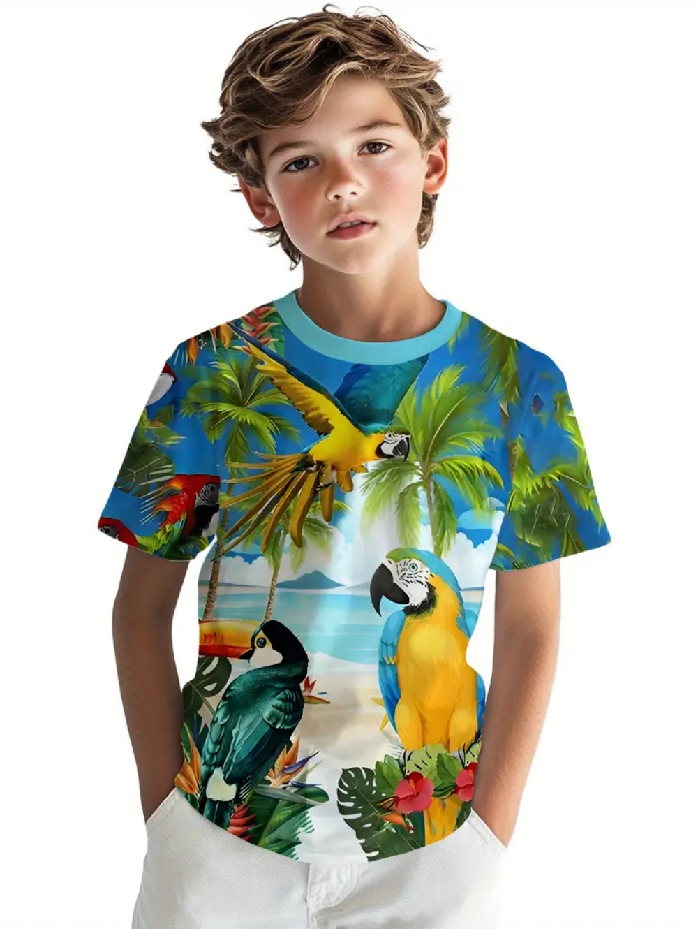 Tee Graphic Print - Kaos Anak Lengan Pendek Motif Pantai