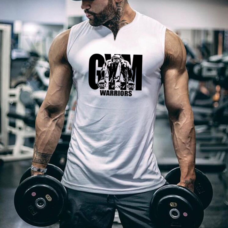 Tank Top Muscle - Rompi Leher V Lari Musim Panas