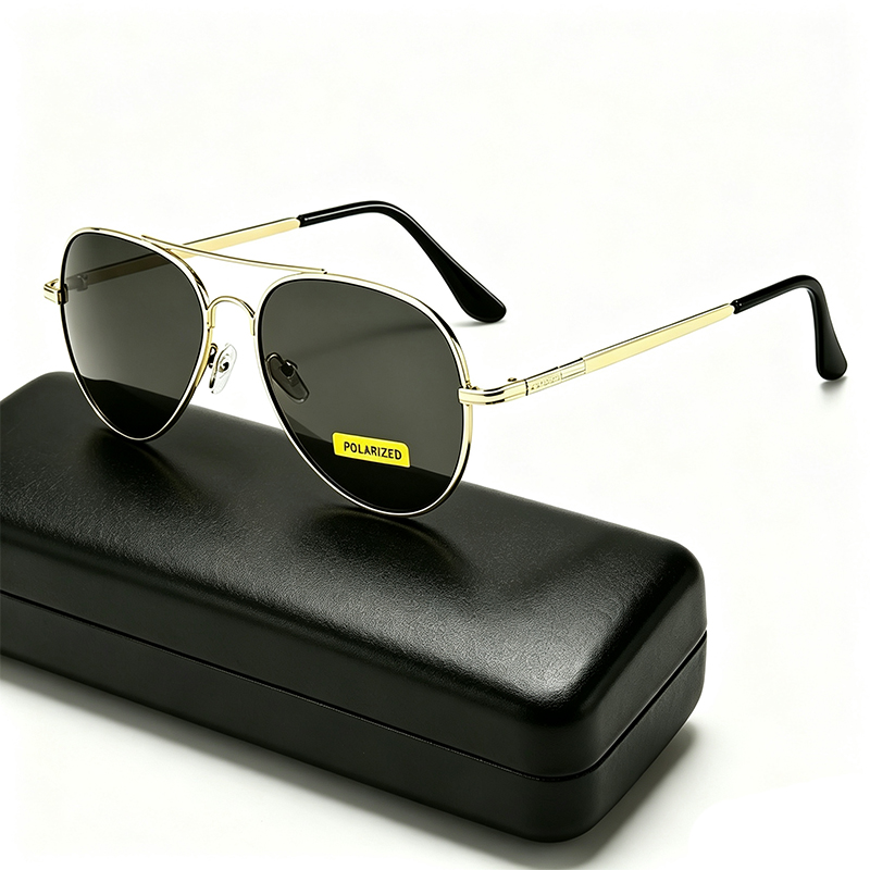 Sunglasses Aviator Polarized - Kacamata Hitam Polarisasi Pilot Klasik untuk
