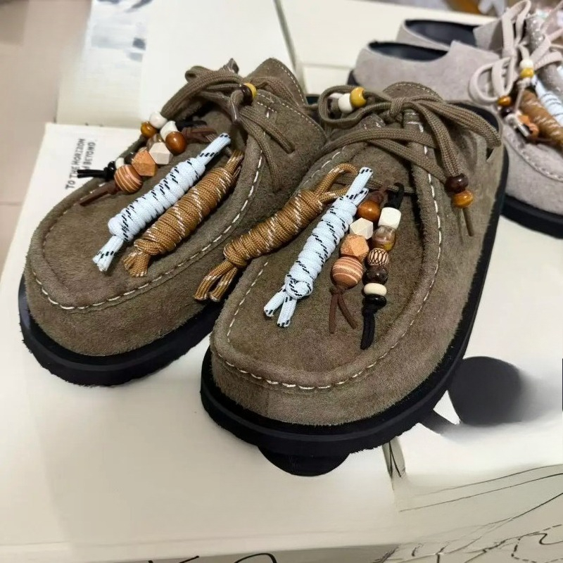Flip Flop Leather Men - Sepatu Clogs Wanita Pria Kulit Suede