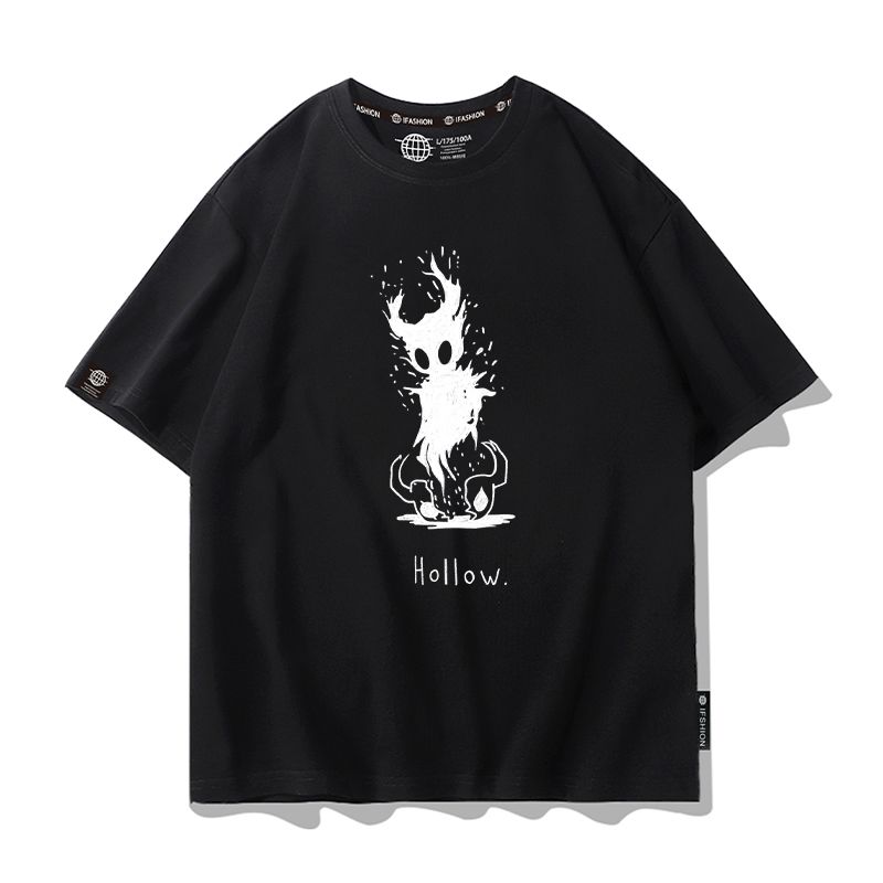 Tee Graphic Print - Hollow Knight Kaus Leher Kru Lengan