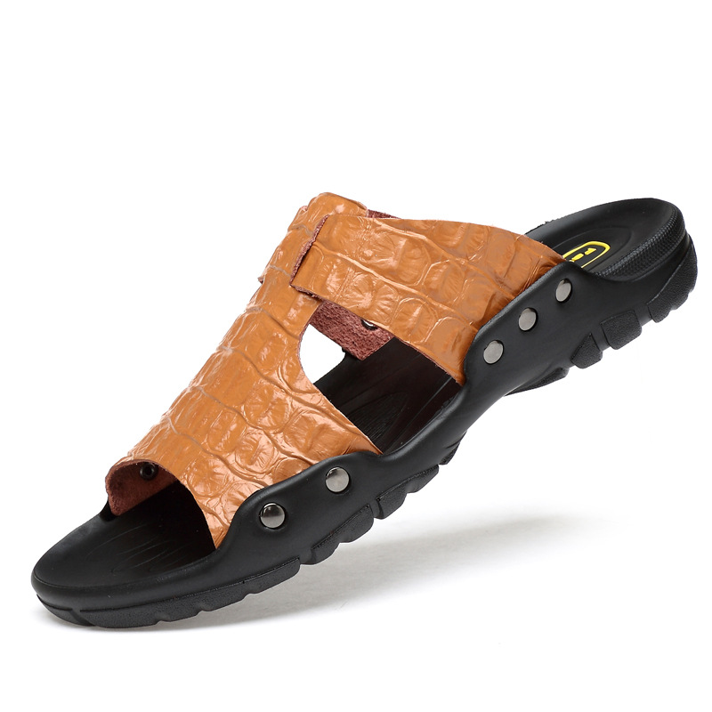 Flip Flop Leather Men - Sandal Kulit Pria Sandal Nyaman Pria
