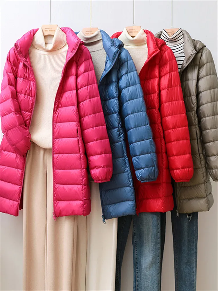 Packable Hat Nylon - Jaket panjang wanita, pakaian musim semi