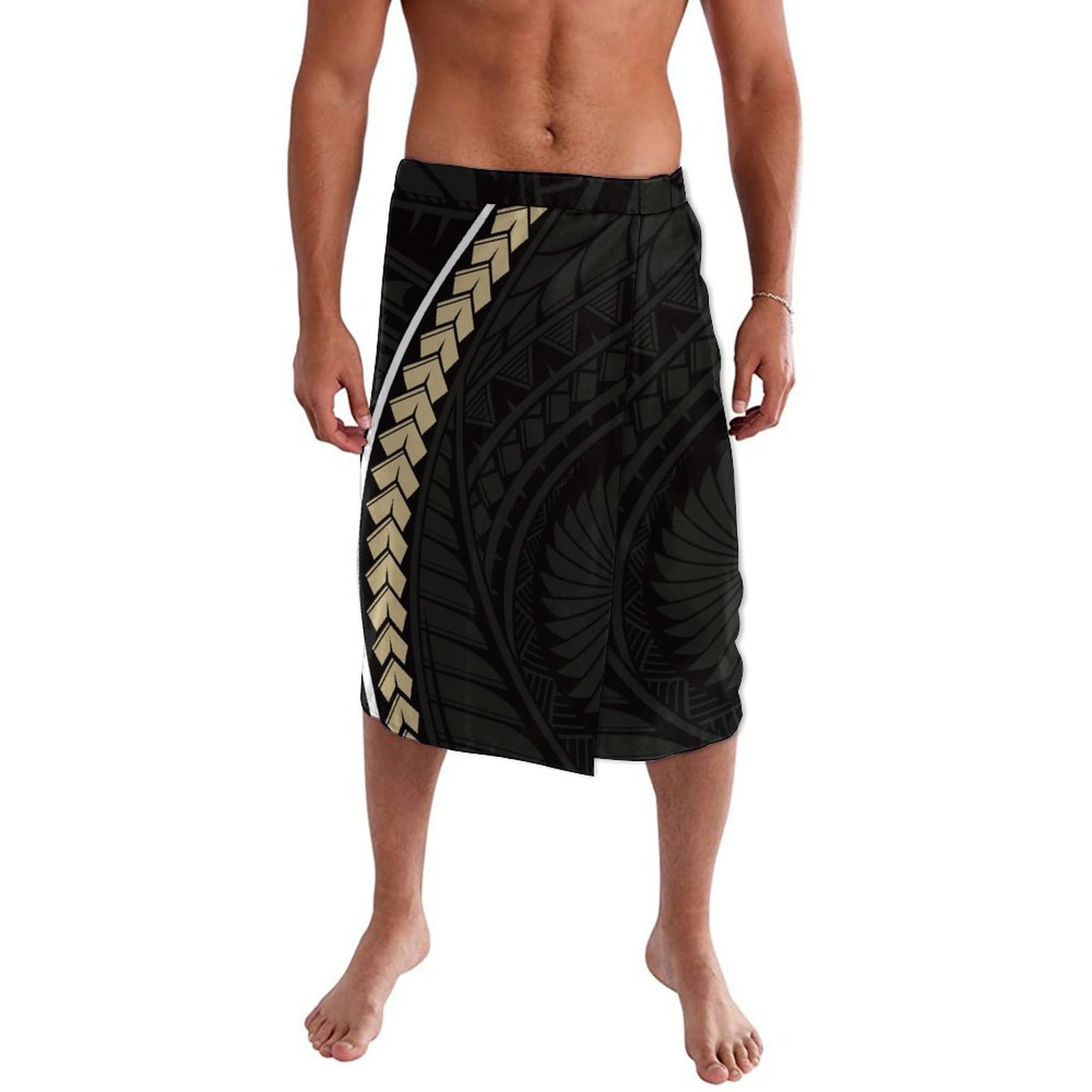 Gaun balutan kasual motif desa - Sarong Men Wrap ulasan dan harga