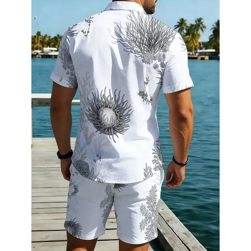 Setelan Kemeja & Celana Pendek - Resort Shirt Floral ulasan dan harga