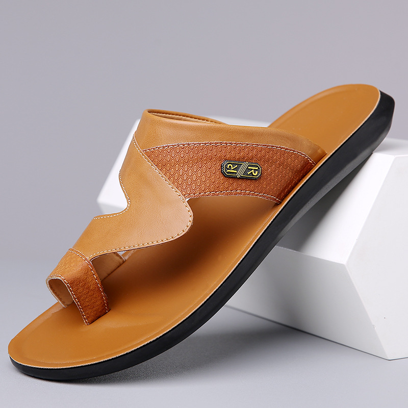 Sandal Kulit Pria Terbaru 2026 - Flip Flop Leather Men ulasan dan harga