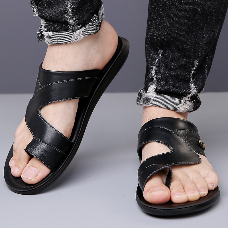Sandal Kulit Pria Terbaru 2026 - Flip Flop Leather Men ulasan dan harga