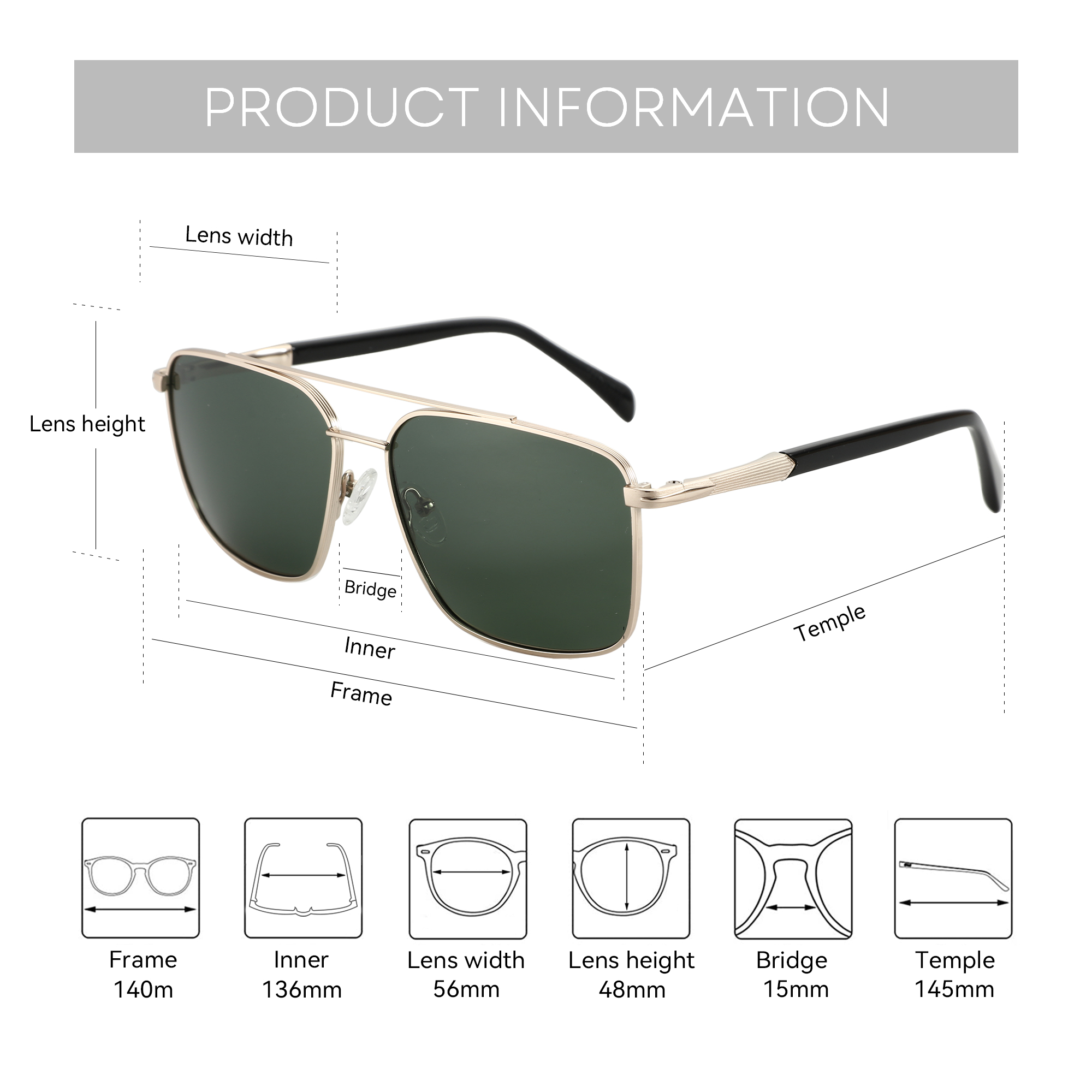 BLUEMOKY Kacamata Hitam Resep  - Sunglasses Aviator Polarized ulasan dan harga