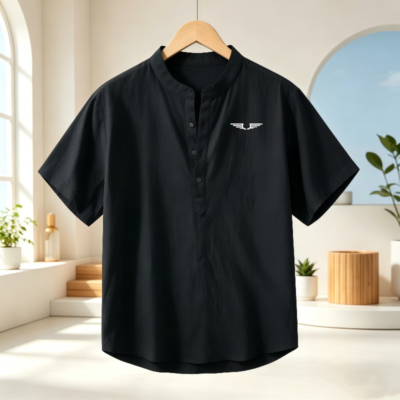 Kemeja pria berbahan katun dan - Linen Shirt Breathable ulasan dan harga
