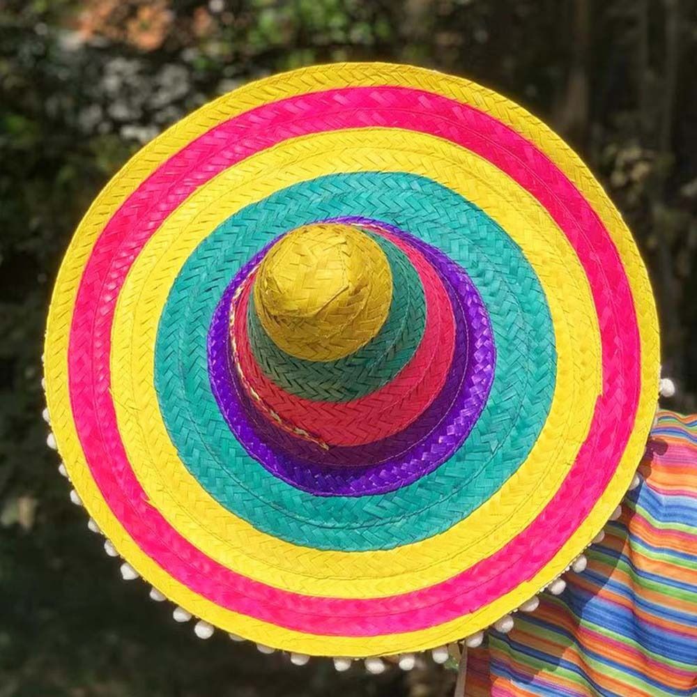 Topi Pesta Meksiko Lebar Model - Bucket Hat Straw ulasan dan harga