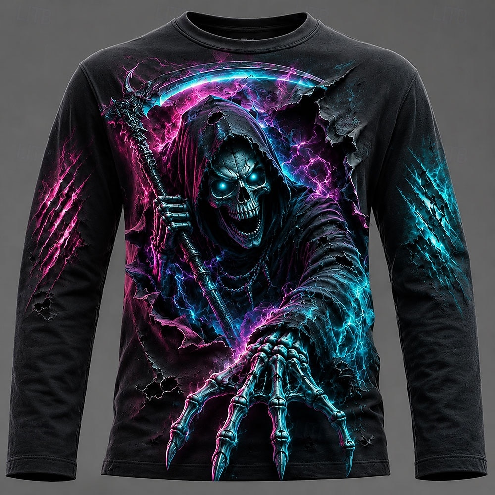 Kaos Pria Halloween dengan Gra - Tee Graphic Print ulasan dan harga
