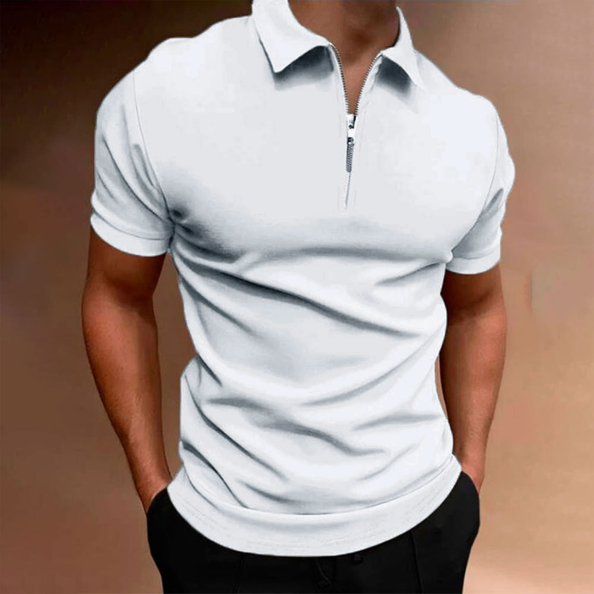 Kaus Polo Warna Polos Pria Mus - Polo Shirt Pique ulasan dan harga