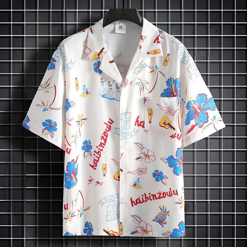 Kaus lengan pendek kasual cela - Resort Shirt Floral ulasan dan harga