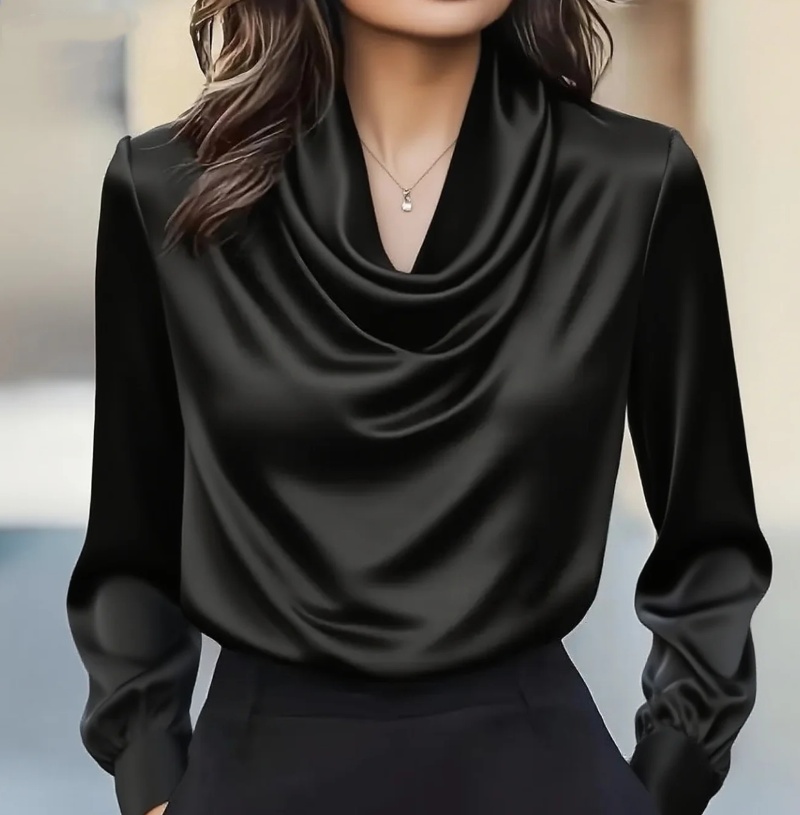 Kemeja wanita lengan panjang k - Shirt Camp Collar ulasan dan harga