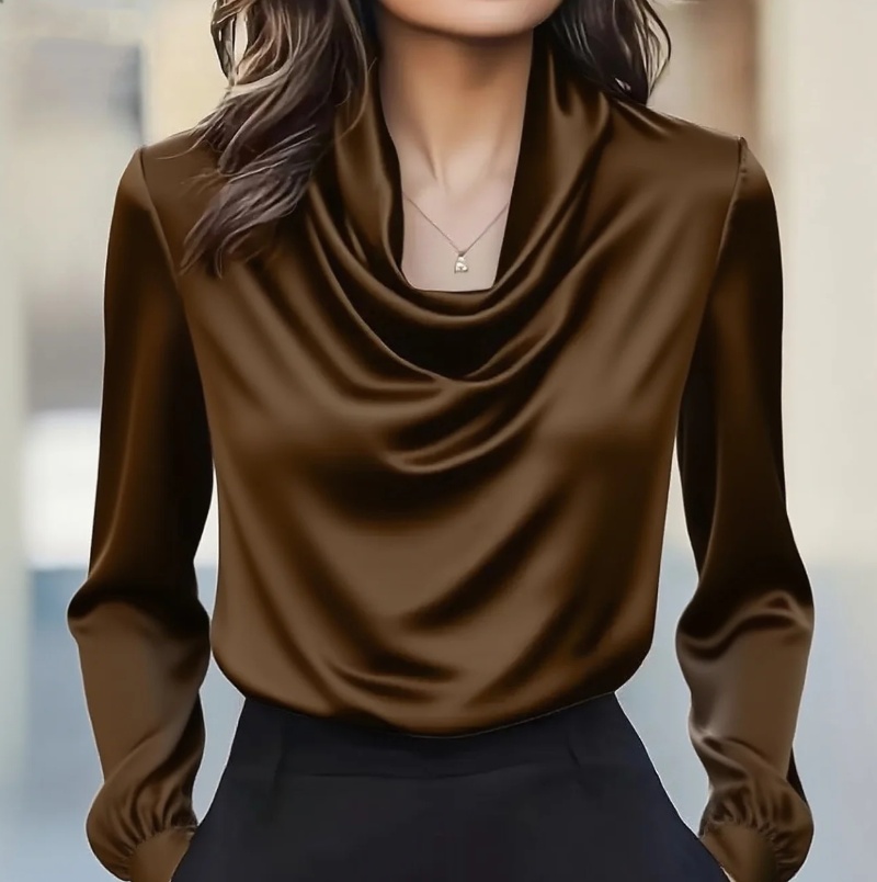 Kemeja wanita lengan panjang k - Shirt Camp Collar ulasan dan harga