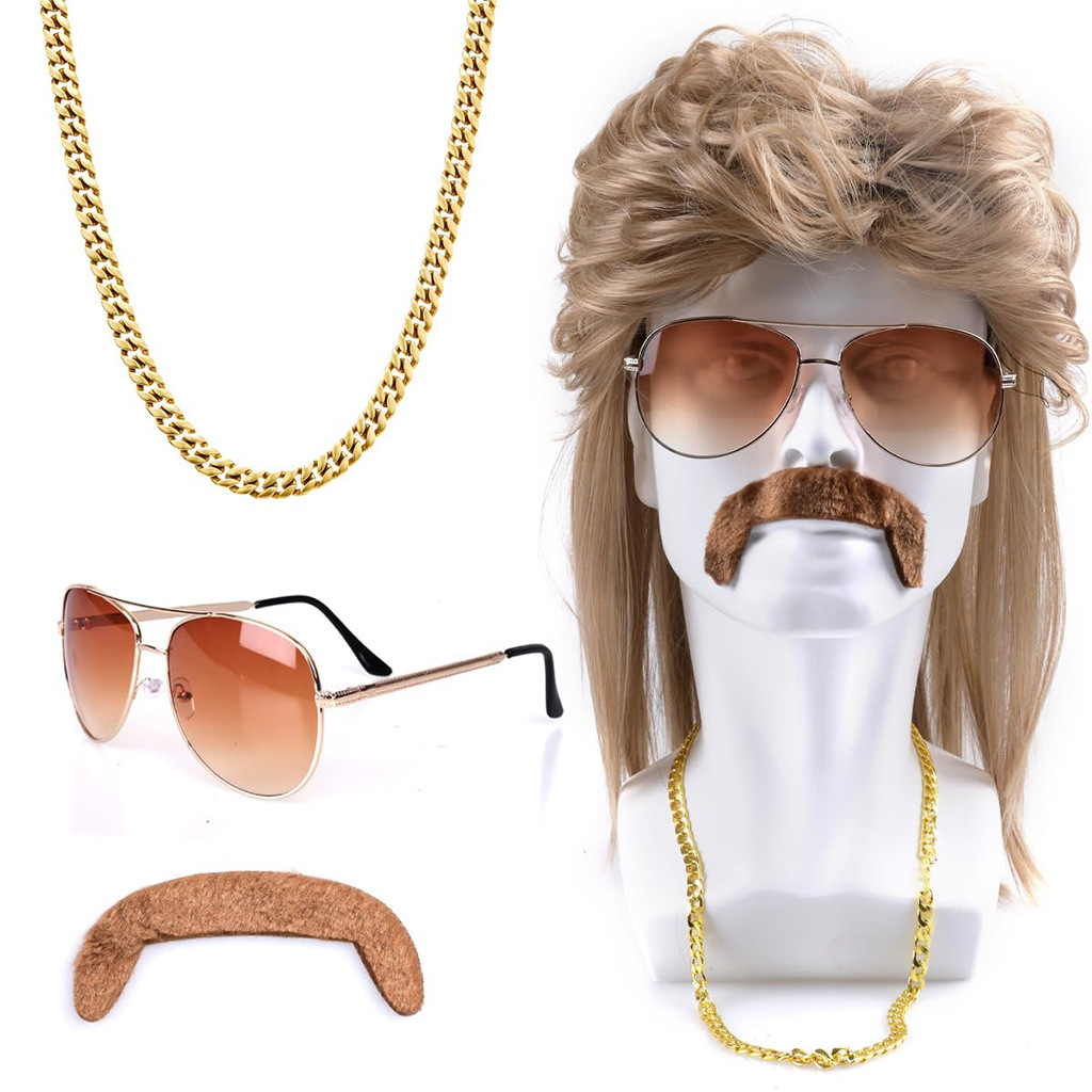 Set Wig Sintetis Disko 80-an W - Sunglass Retainer Cord ulasan dan harga