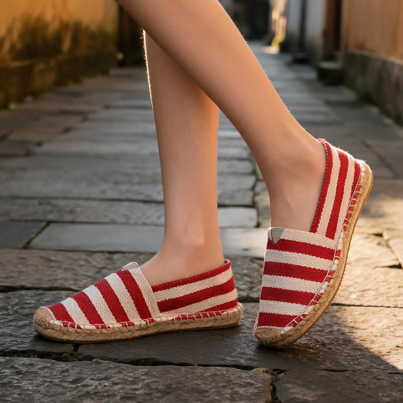 Sepatu Kanvas Wanita Musim Pan - Espadrille Slip On ulasan dan harga