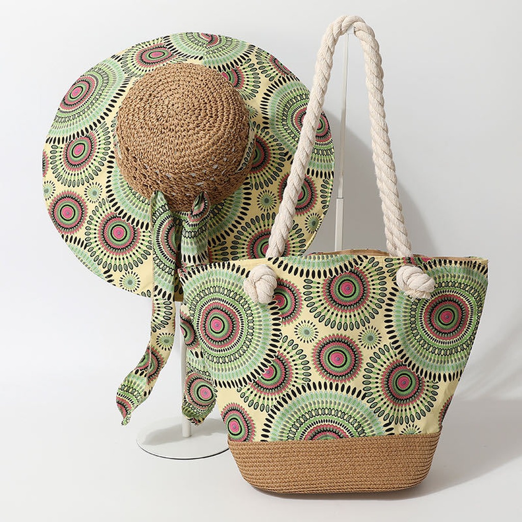 Set Topi Jerami Boho dan Tas P - Bucket Hat Straw ulasan dan harga