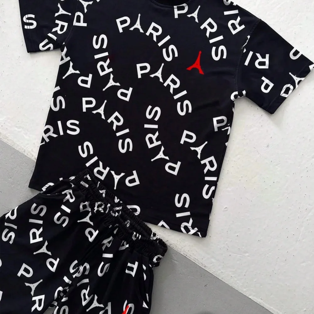 Setelan Kaos dan Celana Pendek - Tee Graphic Print ulasan dan harga