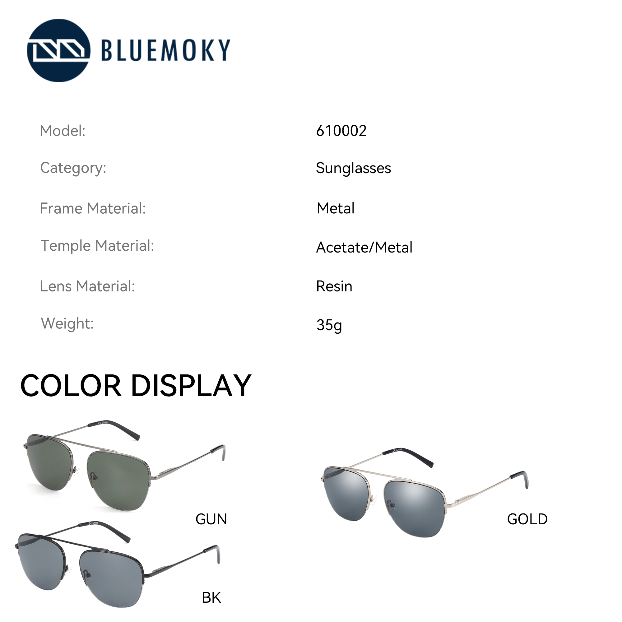 BLUEMOKY kacamata hitam UV400  - Sunglasses Aviator Polarized ulasan dan harga