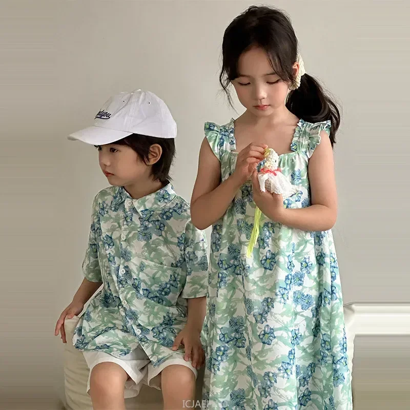 Kemeja Anak Laki-laki Gaya Kor - Resort Shirt Floral ulasan dan harga