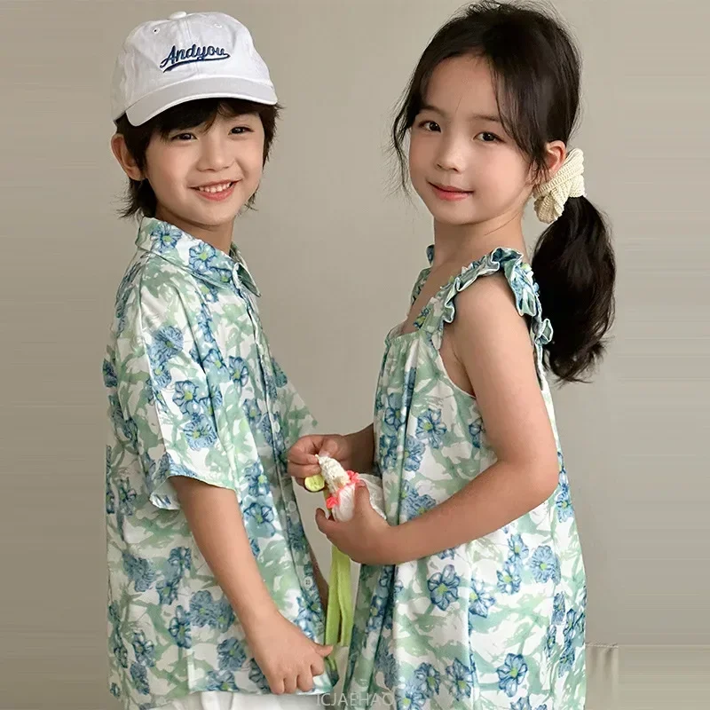 Kemeja Anak Laki-laki Gaya Kor - Resort Shirt Floral ulasan dan harga