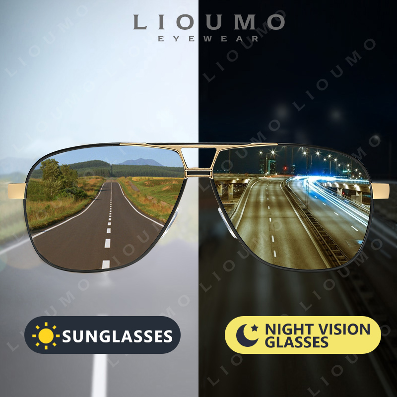 LIOUMO Kacamata Hitam Penerban - Sunglasses Aviator Polarized ulasan dan harga