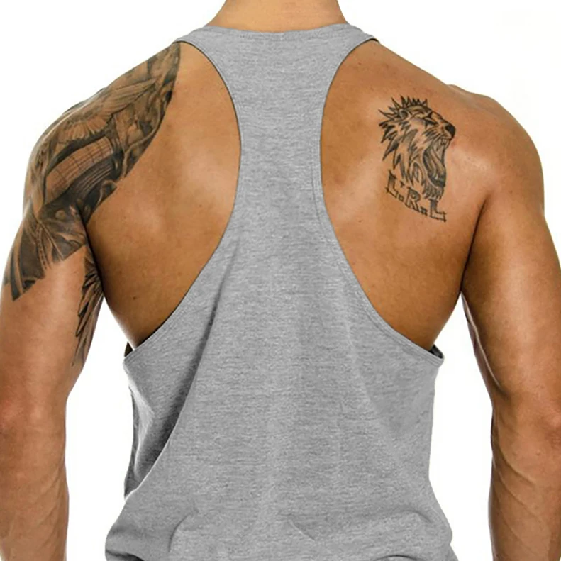 Kaus katun tanpa lengan pria,  - Tank Top Muscle ulasan dan harga