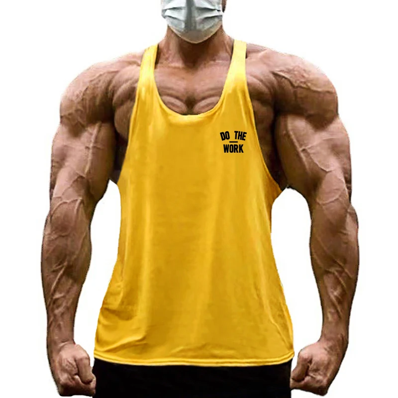 Kaus katun tanpa lengan pria,  - Tank Top Muscle ulasan dan harga