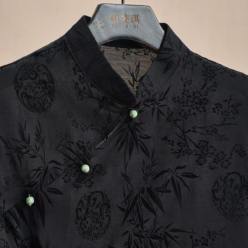 Kemeja tipis Retro atasan Cheo - Shirt Camp Collar ulasan dan harga