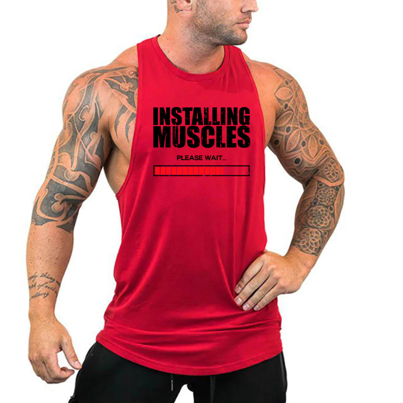 Menginstal otot Tunggu cetak r - Tank Top Muscle ulasan dan harga