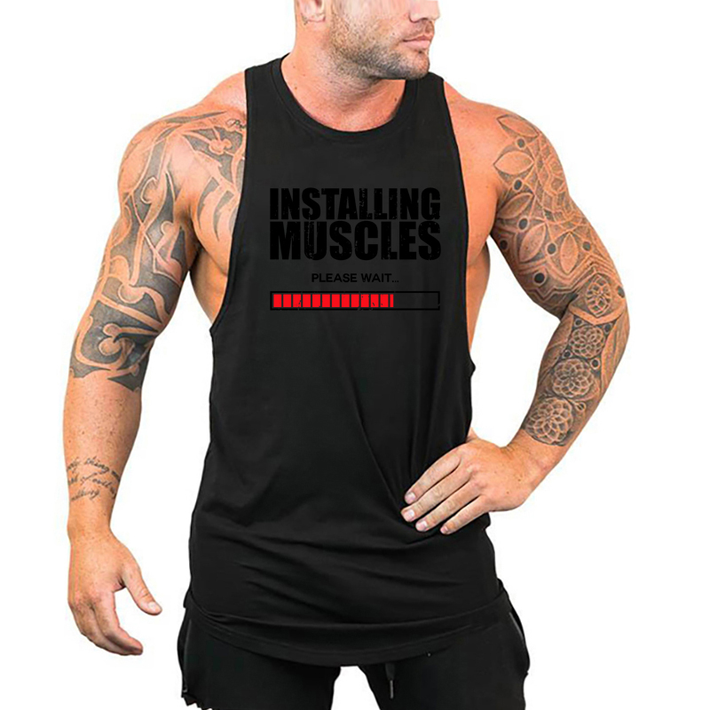 Menginstal otot Tunggu cetak r - Tank Top Muscle ulasan dan harga