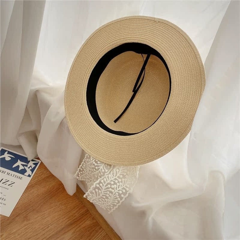 Aksesori Gaya Topi Jerami Pita - Bucket Hat Straw ulasan dan harga