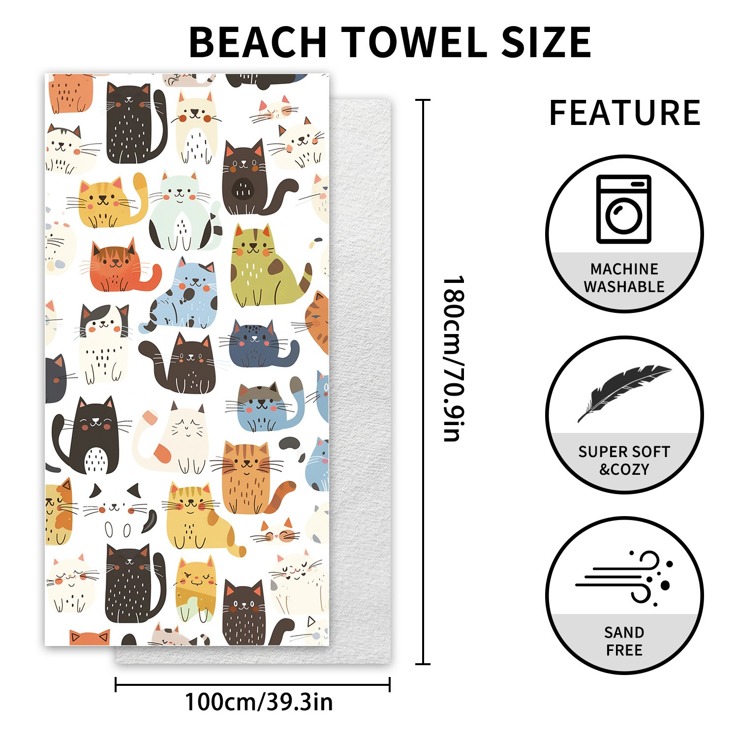 1 Buah Selimut Pantai Ukuran B - Beach Towel Large ulasan dan harga
