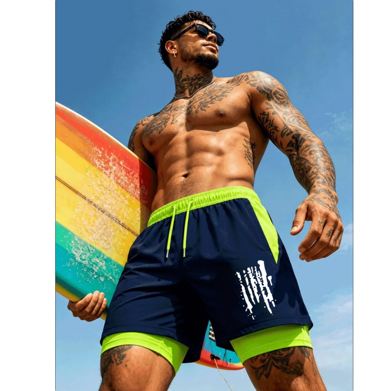 Celana Renang Pria Dua-in-Satu - Trunks Board Surf ulasan dan harga