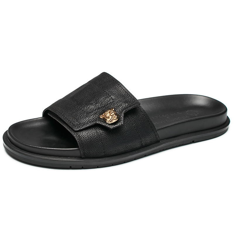 Sandal Kulit Asli Baru 2025 Sa - Flip Flop Leather Men ulasan dan harga