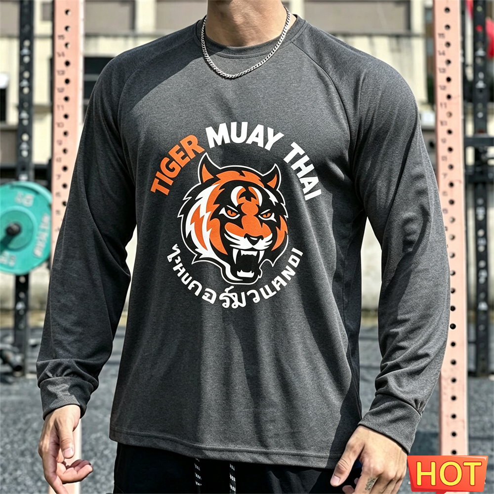 Kaos Lengan Panjang Pria Muay  - Tee Graphic Print ulasan dan harga