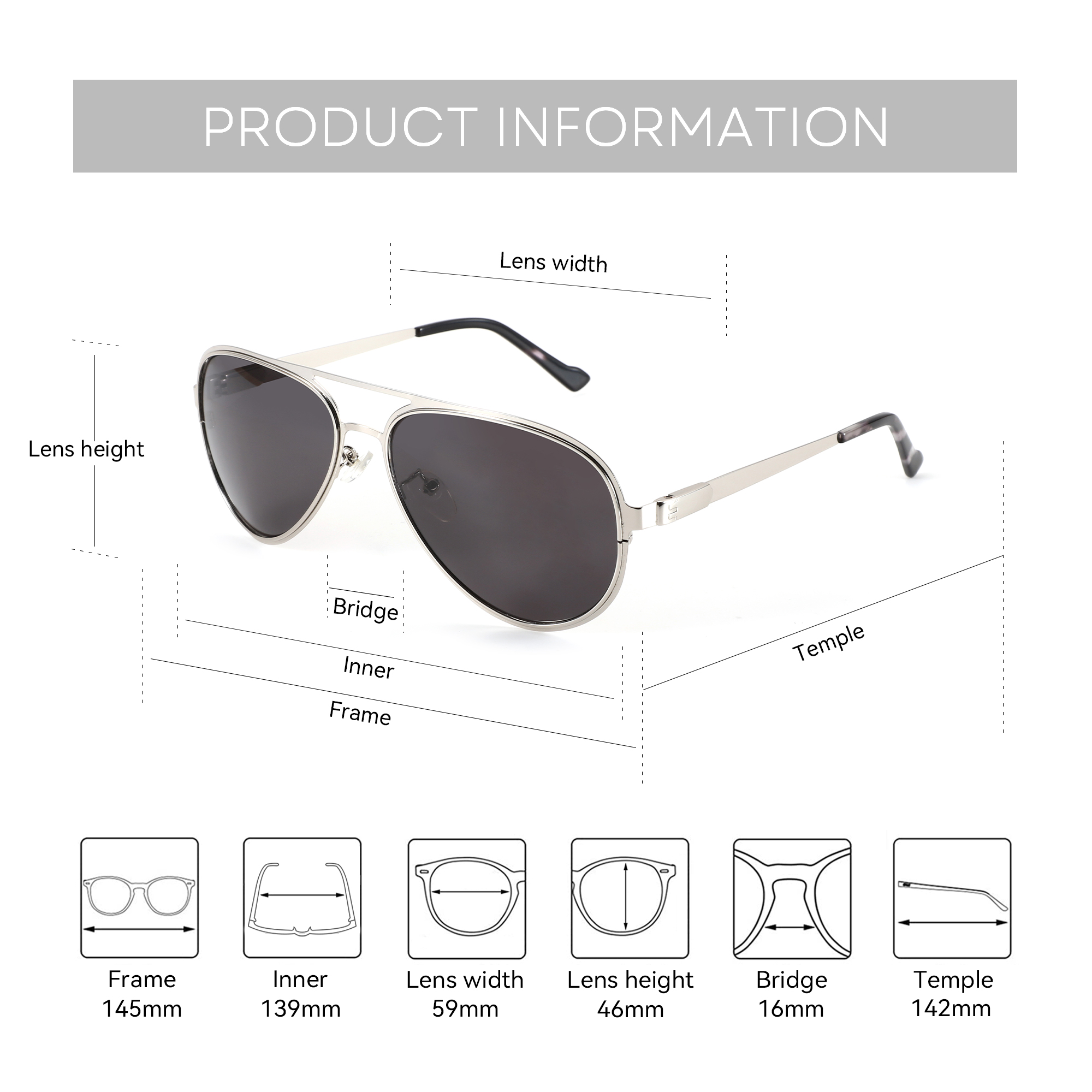 BLUEMOKY Kacamata Hitam Resep  - Sunglasses Aviator Polarized ulasan dan harga
