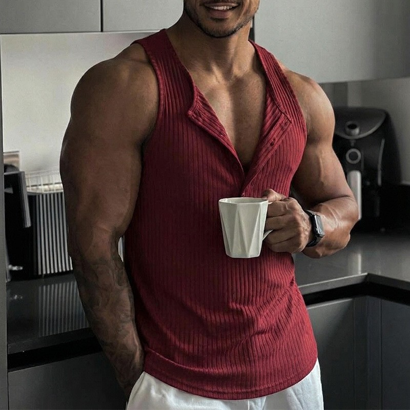 Tank Top Sporty Warna Solid Ke - Tank Top Muscle ulasan dan harga