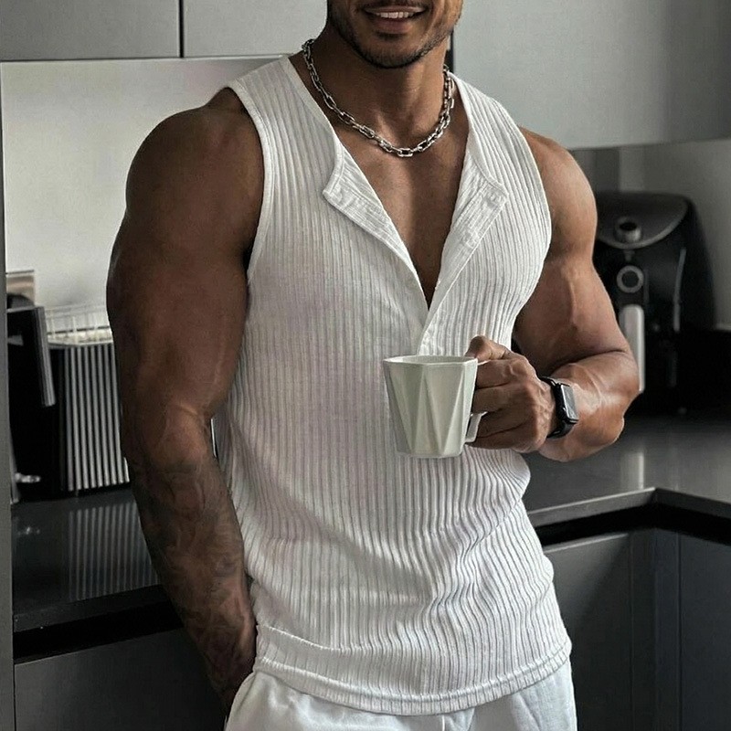 Tank Top Sporty Warna Solid Ke - Tank Top Muscle ulasan dan harga