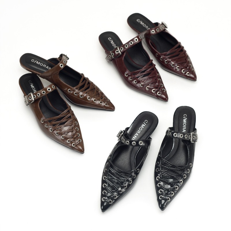 Sandal Wanita Bertali Ujung Ru - Casual Sandal Leather ulasan dan harga