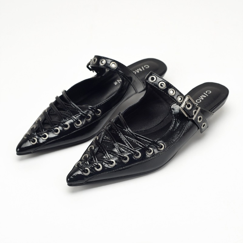 Sandal Wanita Bertali Ujung Ru - Casual Sandal Leather ulasan dan harga